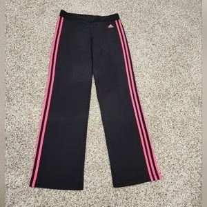 Adidas Clima 365 Polyester Pants Size M  Black with pink stripes